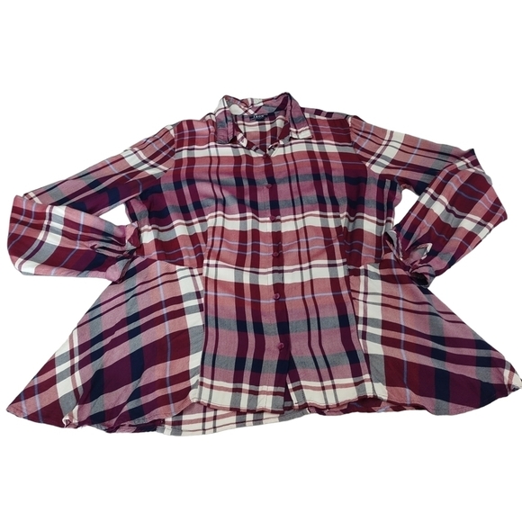 IZOD Women's Top Button Down Shirt Purple Size L - Picture 3 of 8